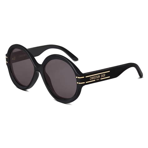 DiorSignature R1U Black Round Sunglasses 